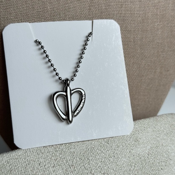 Silver Heart Pendant Necklace - Picture 6 of 7